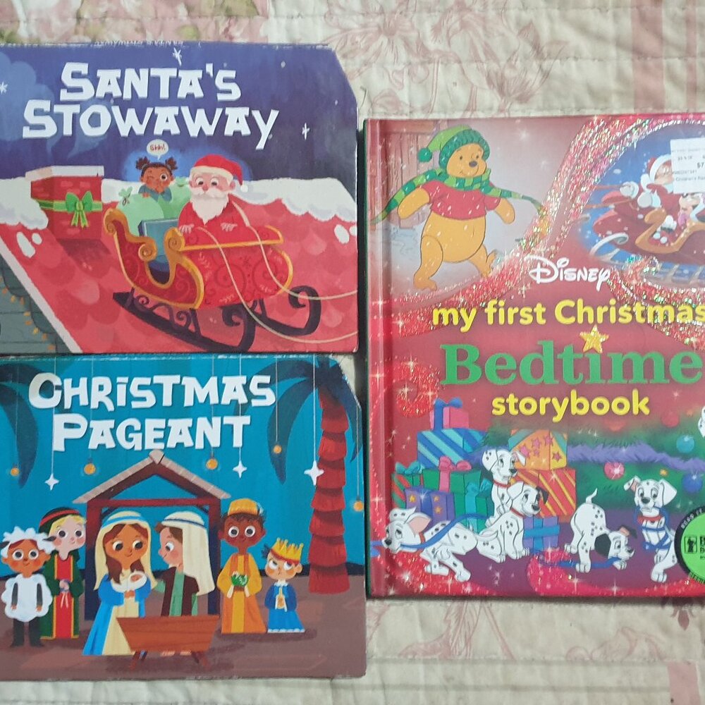 Disney My First Christmas Bedtime Storybook, Christmas Pageant, Santa's Stowaway